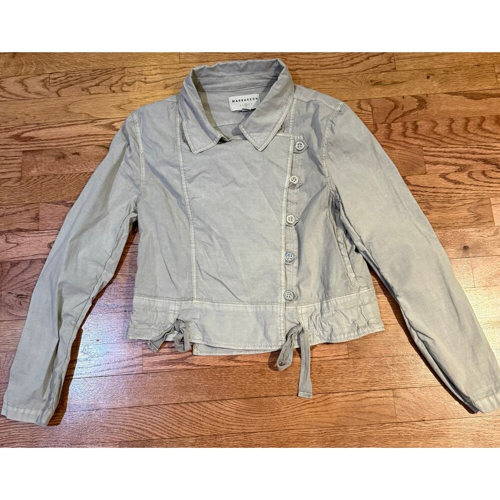 Marrakech Lightweight Utility Jacket Gray Button … - image 1